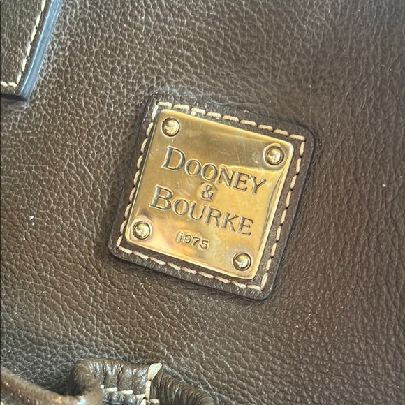 Dooney & Bourke Brown Leather Structured Tote - Picture 2 of 13